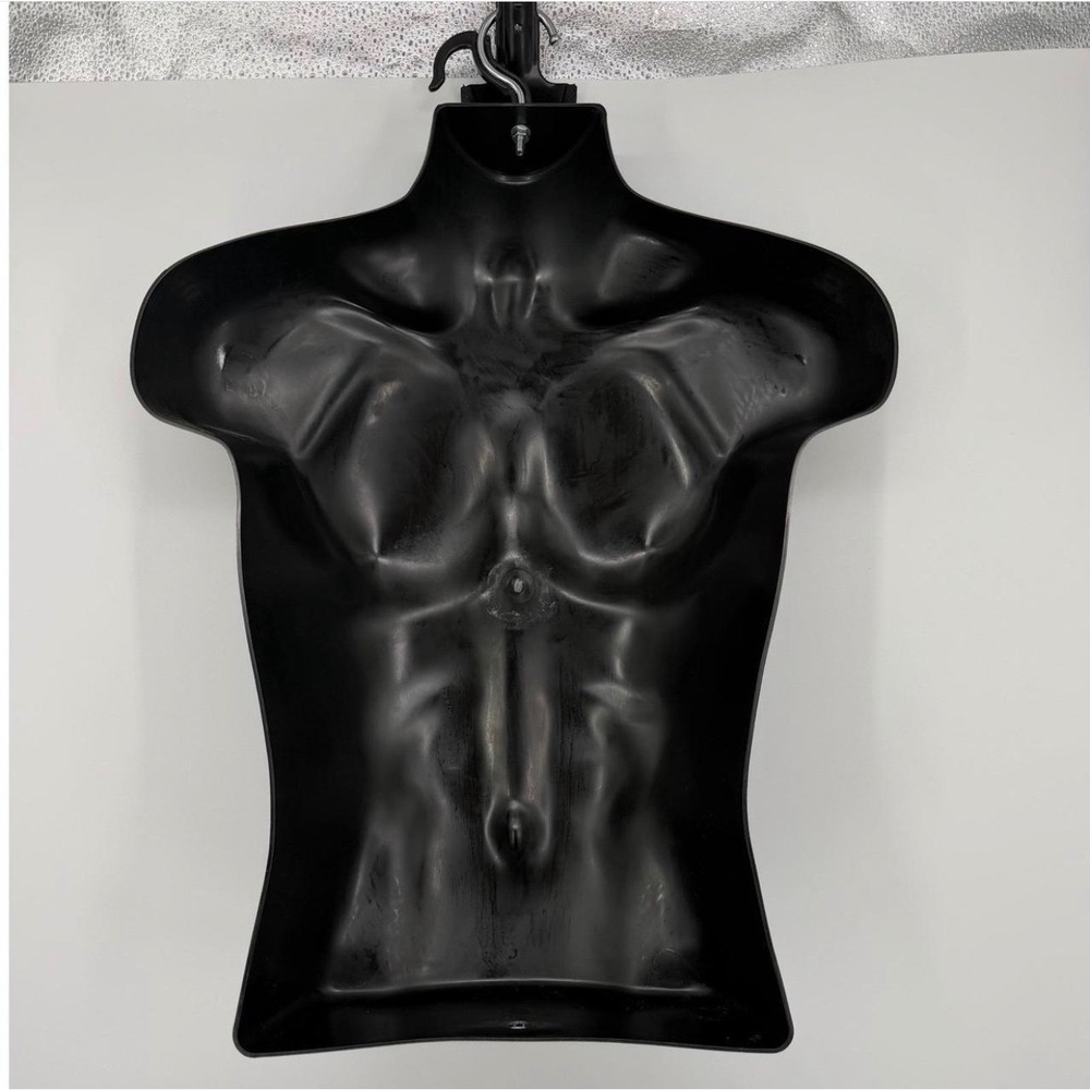 Black Hanging Mannequin Torso Set Male and Female Plastic Clothing Display Forms - Picture 3 of 5